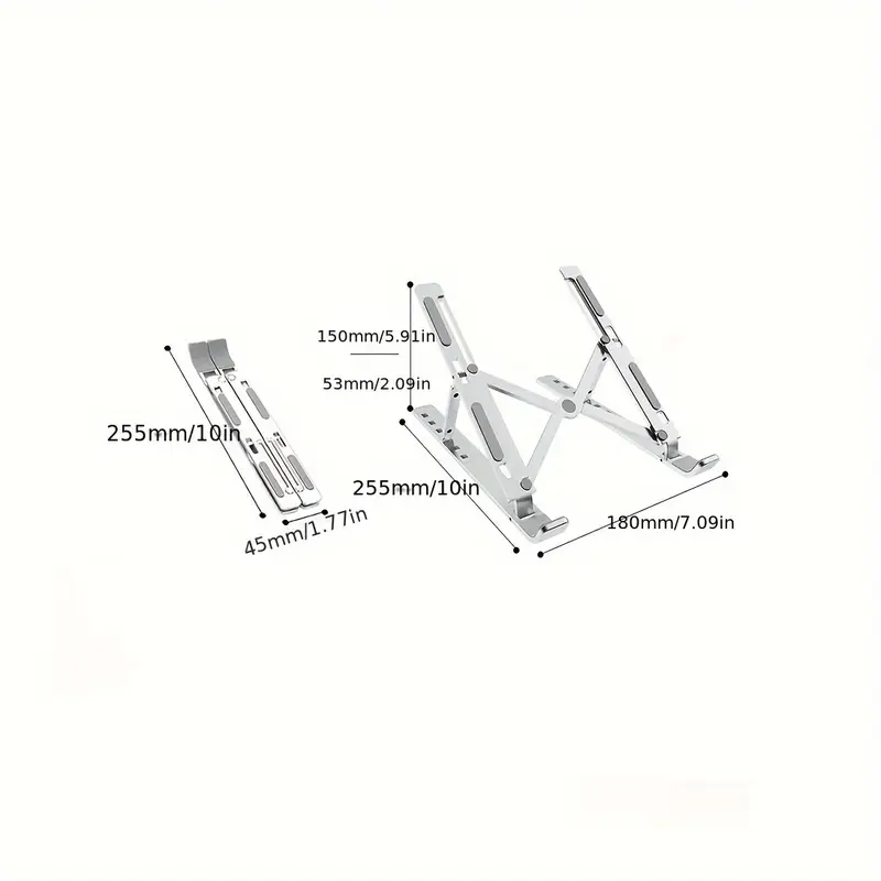product-Silver aluminium multi purpose laptop stand