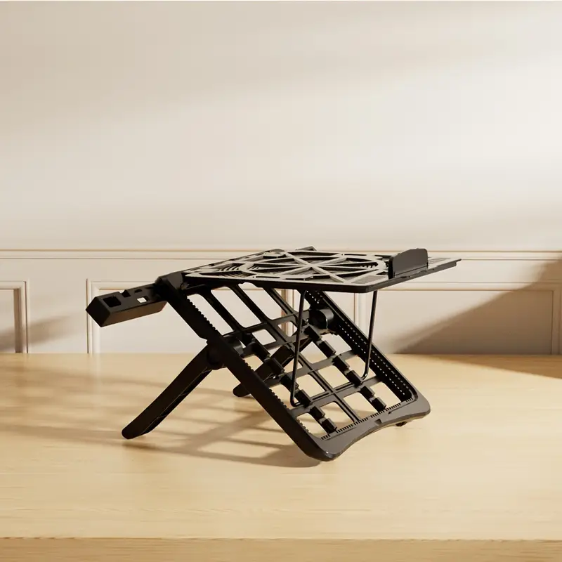 product-Black plastic multi purpose laptop stand