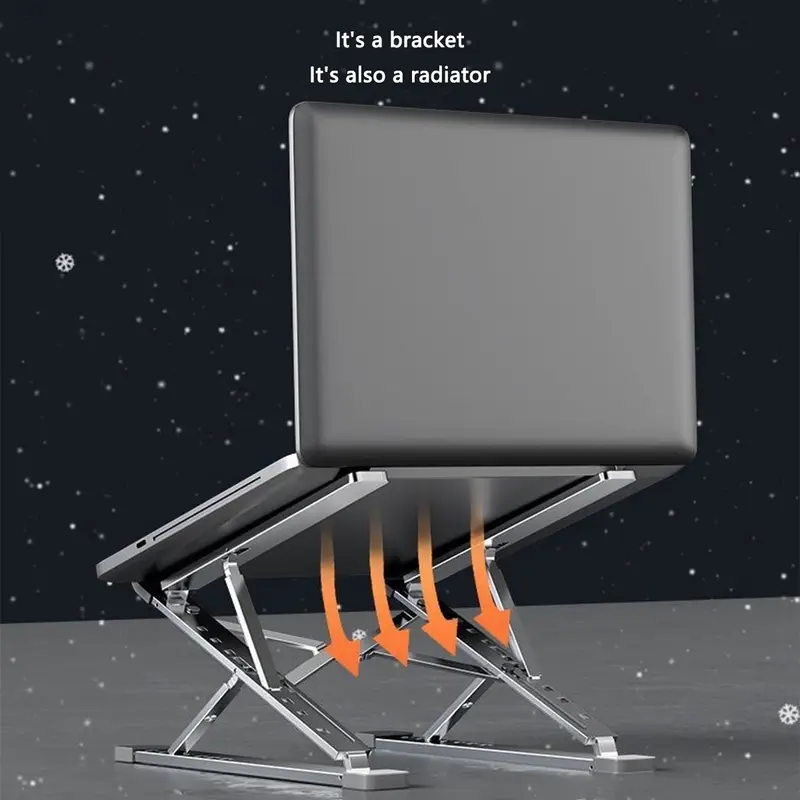 product-Silver aluminium multi purpose laptop stand